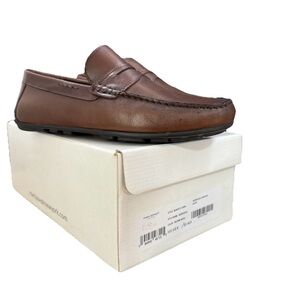 Marc Joseph New York Men’s Nebraska Leather Penny Loafers Brown Size 8 NIB